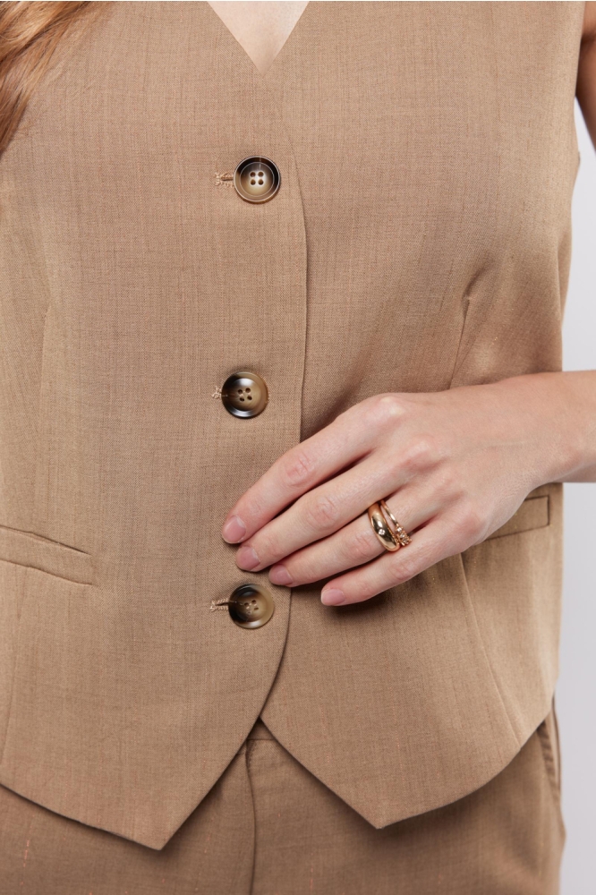 GEORGIA GILET 25NZC12 523 LIGHT CAMEL